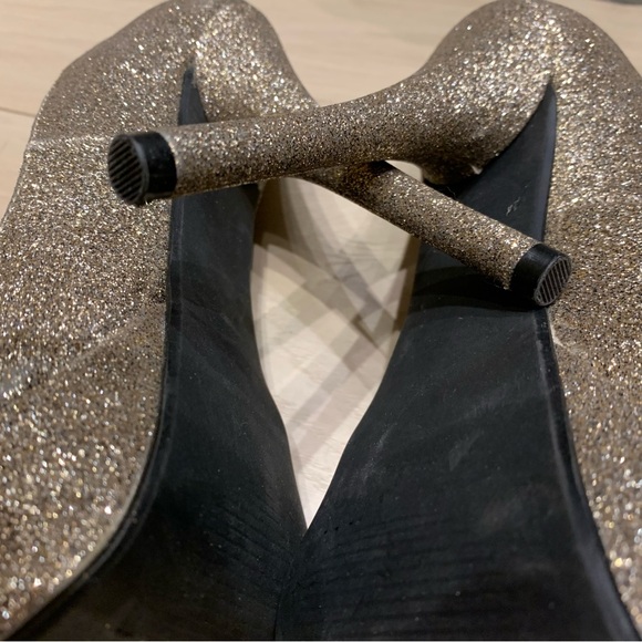 Champagne Gold Sparkle Stilettos - Picture 8 of 9